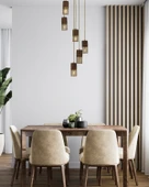 AVONNI AV-60265-6ET Eskitme Kaplama Modern Avize E27 Metal Ahşap 40cm thumbnail 3