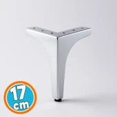 Mobilya Ayağı Dayanıklı Modern Tasarım Koltuk Sehpa Masa TV Ünitesi 17 cm Krom Gümüş Metal 4 Adet thumbnail 7
