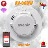 AV-06DW Wifi Kablosuz Akıllı Duman Dedektörü Yangın Alarmı 90db Sesli Pilli thumbnail 1