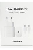 Samsung A73/a53/a33 25w Type-c Sarj Seti / Orjinal Adaptör + Kablo ( Türkiye Garantili) thumbnail 1