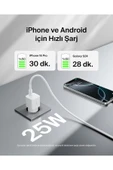 BoostCharge USB-C 25 W PD 3.0 PPS Hızlı Şarj Cihazı, Beyaz thumbnail 6