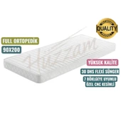 HÜZZAM 90x200x12 cm / Ortopedik Sünger Yatak / 30 DNS Orta-Sert / Tek Kişilik / Çift Yönlü Uzun Boy thumbnail 1