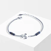 Deniz Çapalı Lacivert Silver Çelik Erkek Bileklik thumbnail 1