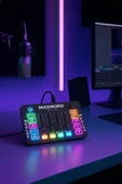 Maxword MEDLEY Gaming Canlı Yayın Stüdyo Kayıt RGB Ses Kartı DJ Mixer (Telefon PC Uyumlu) thumbnail 2