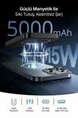 9010-S 5000mAh MagSafe Powerbank / Kablosuz + Kablolu 15W/20W/22.5W Hızlı Şarj / Güçlü Manyetik thumbnail 3