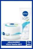 NIVEA Soft Nemlendirici Bakım Kremi 300ml ve Soft Krem 75ml, El Yüz Vücut, E Vitamini, Yumuşak Cilt,Jojoba thumbnail 1