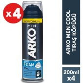 Arko Men Cool Tıraş Köpüğü 4lü Paket 200 ml - 1