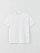 LCWAIKIKI Classic Beyaz Bisiklet Yaka Penye Erkek Tişört thumbnail 4