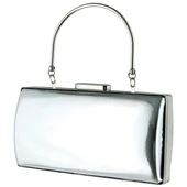 Erkan Saçmacı Gümüş Ayna Metal Saplı Zincirli Abiye El Çantası thumbnail 2
