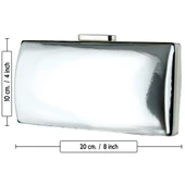 Erkan Saçmacı Gümüş Ayna Metal Saplı Zincirli Abiye El Çantası thumbnail 4