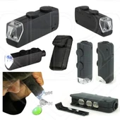 -mini 60x 100x Zoom Lens Odak Takı Led Cep Mikroskop Büyüteç thumbnail 2