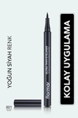 Ultra Ince Uçlu Eyeliner (SİYAH) - Ultra Thin Eyeliner - 001 Black - 8690604478491 thumbnail 4