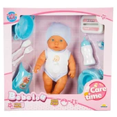 Dollz n More Bebelou Sesli Care Time Oyun Seti 32 Cm Mavi thumbnail 9
