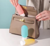 Seyahat Tipi Doldurulabilir Krem Şampuan Kutusu 3 lü Set thumbnail 1