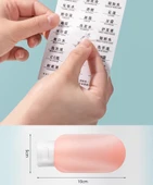 Seyahat Tipi Doldurulabilir Krem Şampuan Kutusu 3 lü Set thumbnail 5