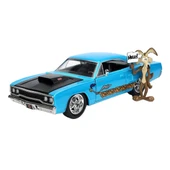 Jada Looney Tunes Roadrunner Plymouth 1970 Figür ve Araç thumbnail 2