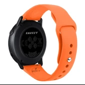 Huawei Watch Ultimate – Watch Buds 22mm Uyumlu PureLux Soft Silikon Kordon  Turuncu thumbnail 2