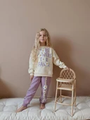 KIZ ÇOCUK PAPATYA DESENLİ 3 İPLİK ŞARDONLU TAKIM thumbnail 1