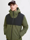 Jack & Jones Jcounion Light Padded Blocking Jacket Sn Erkek Mont thumbnail 6