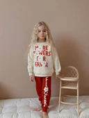 KIZ ÇOCUK PAPATYA DESENLİ 3 İPLİK ŞARDONLU TAKIM thumbnail 2