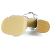 Erkan Saçmacı Whitney Lame Croco Önü Arkası Açık Çift Platformlu Bantlı Kalın Topuklu Abiye Ayakkabı thumbnail 7