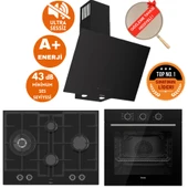 Ferre FryArt&SilentArt Rıta Sessiz Yeni Seri Siyah Ankastre Set (D077-SA + QXE62CS + ED075-WFA wok) thumbnail 1