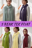 5 Renk Tek Fiyat Şal Trend Çeşitli Renkler Yumuşak Doku thumbnail 6
