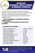 Nutraxin Womens Multivitamin Mineral Complex 60 Tablet 2 Adet Kofre thumbnail 2