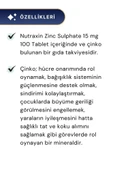 Nutraxin Zinc Sulphate 15 Mg 100 Tablet 3 Adet thumbnail 2