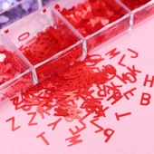 Parlak Tırnak Süsleme Folyo Pulları Kalpler ve Harfler Nail Art thumbnail 5