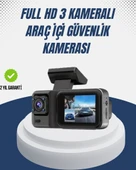 1080P Üç Kameralı Araç Kamerası Wi-Fi Destekli Park Modu ve G-Sensörlü thumbnail 1