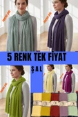 5 Renk Tek Fiyat Şal Trend Çeşitli Renkler Yumuşak Doku thumbnail 1