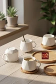 Modern Bambu Altlıklı 6’lı Porselen Fincan Takımı thumbnail 1