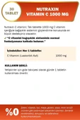 Nutraxin C Vitamin 1000 Mg 30 Tablet 2 Adet thumbnail 2