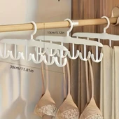 1 Adet Yer Tasarruflu 6 Kancalı Plastik Dolap İçi Düzenleyici Pratik Askı (5284) thumbnail 5