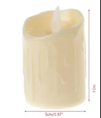 Alevli Led Mum Hareketli Alev Görünümlü Dekoratif Mum - 7Cm thumbnail 2