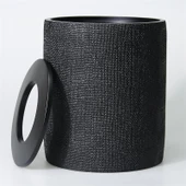 Selim Natural 5 Parça Banyo Seti - Siyah thumbnail 2