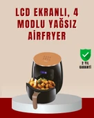 6 Litre Büyük Kapasiteli Dokunmatik Airfryer 2400W Yağsız Fritöz thumbnail 1