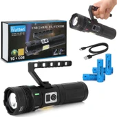 Watton WT-703 15.000 Lümen TG+COB LED Şarjlı El Feneri thumbnail 1