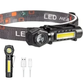 Watton WT-621 Mıknatıslı XPE95LM + COB 120 LM LED Şarjlı Kafa Feneri thumbnail 2