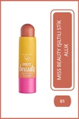 Golden Rose Miss Beauty Glow Stick Blusher 01 Peach Flash Stik Allık 6 g thumbnail 1