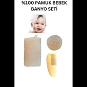 %100 Pamuk Bebek Banyo Seti thumbnail 1