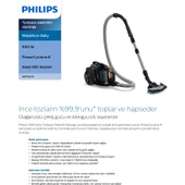 Philips Marathon Ultimate XB7150/07 900 W Toz Torbasız Süpürge thumbnail 7