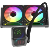 GameBooster SIGHT PRO 240B ARGB Curved Ekran 240mm Siyah İşlemci Sıvı Soğutucu GB-LCS-SP240B thumbnail 3