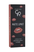 Golden Rose Matte Lip Kit Warm Sable Avokado ve Pamuk Yağlı Mat Ruj & Dudak Kalemi 5,5 ml + 1,6 g thumbnail 3