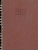 Sim 2026 Ajanda Bordo Spiralli Suni Deri 17x24 hafta sonları birleşik thumbnail 1