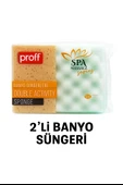 2'li Vücut Duş Masaj Süngeri Banyo Spa Süngeri Banyo Terapi Süngerleri thumbnail 5