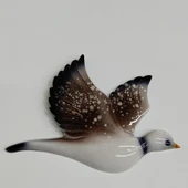 Dekoratif Kahverengi Renk Üç Martı Seramik Duvar Süsü thumbnail 2