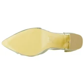 Erkan Saçmacı Aurora Altın Ayna Şeffaf Tasarım Sivri Burun Kalın Topuklu Klasik Ayakkabı thumbnail 6