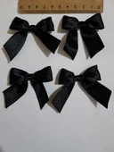 Pratikbox Fiyonk / Saten 2cm'lik / Hediyelik / Süsleme / Siyah Renk / 50 Adet thumbnail 2